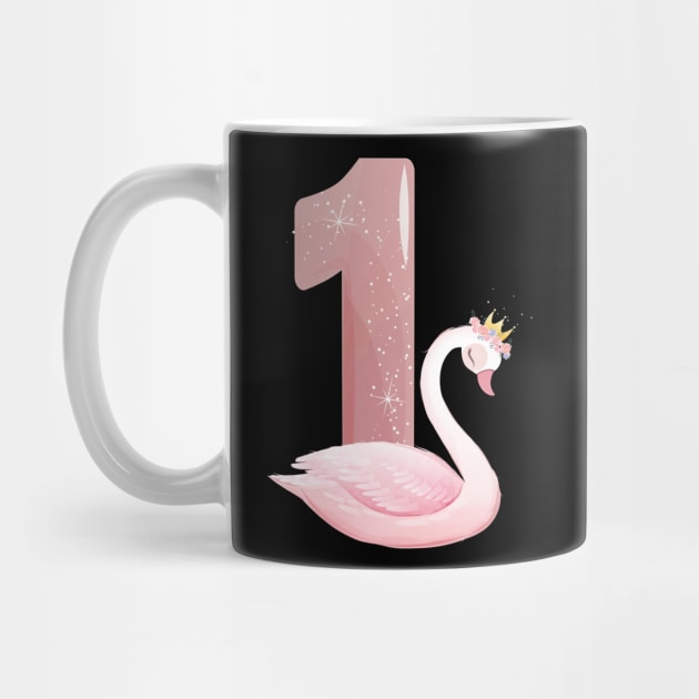 Princess 1st Birthday Swan 2 Year Old Girl by Spreadlove